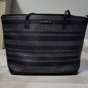Kate Spade black glitter Tote